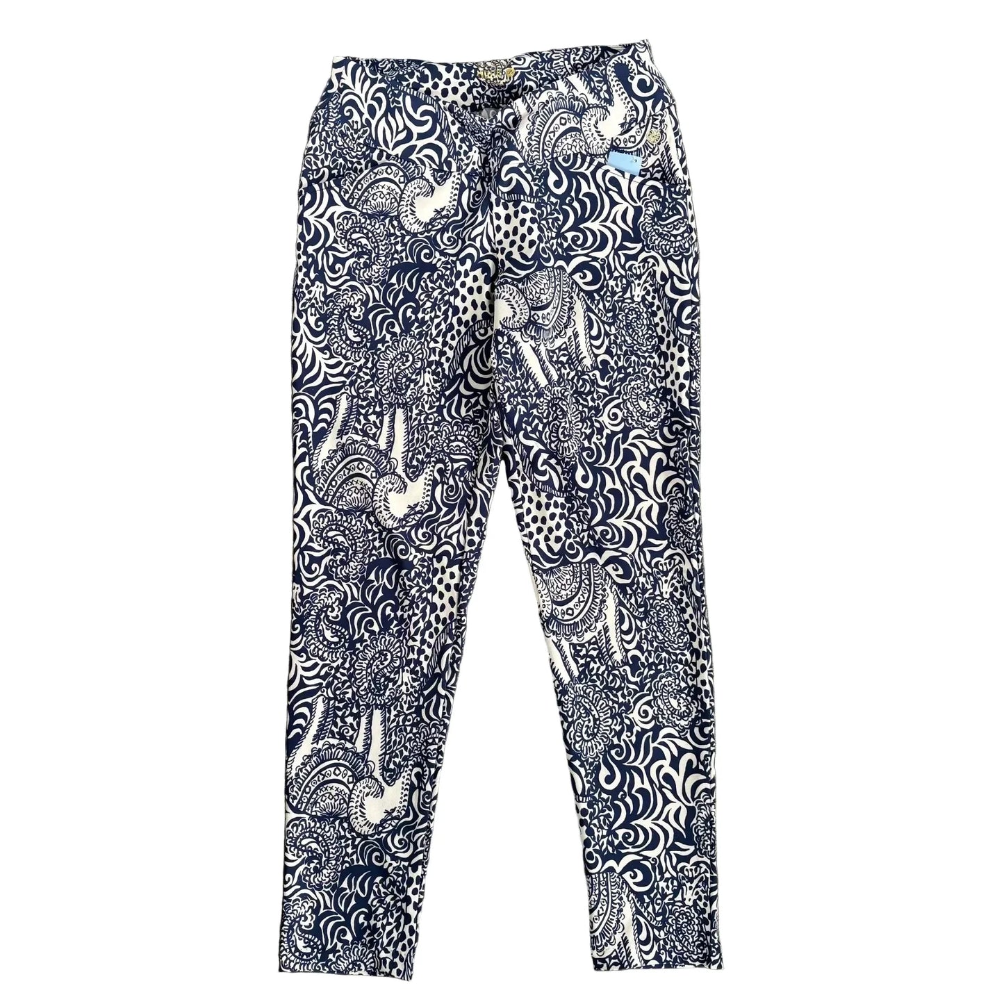 Pants Designer By Lilly Pulitzer In Blue & White, Size: 4