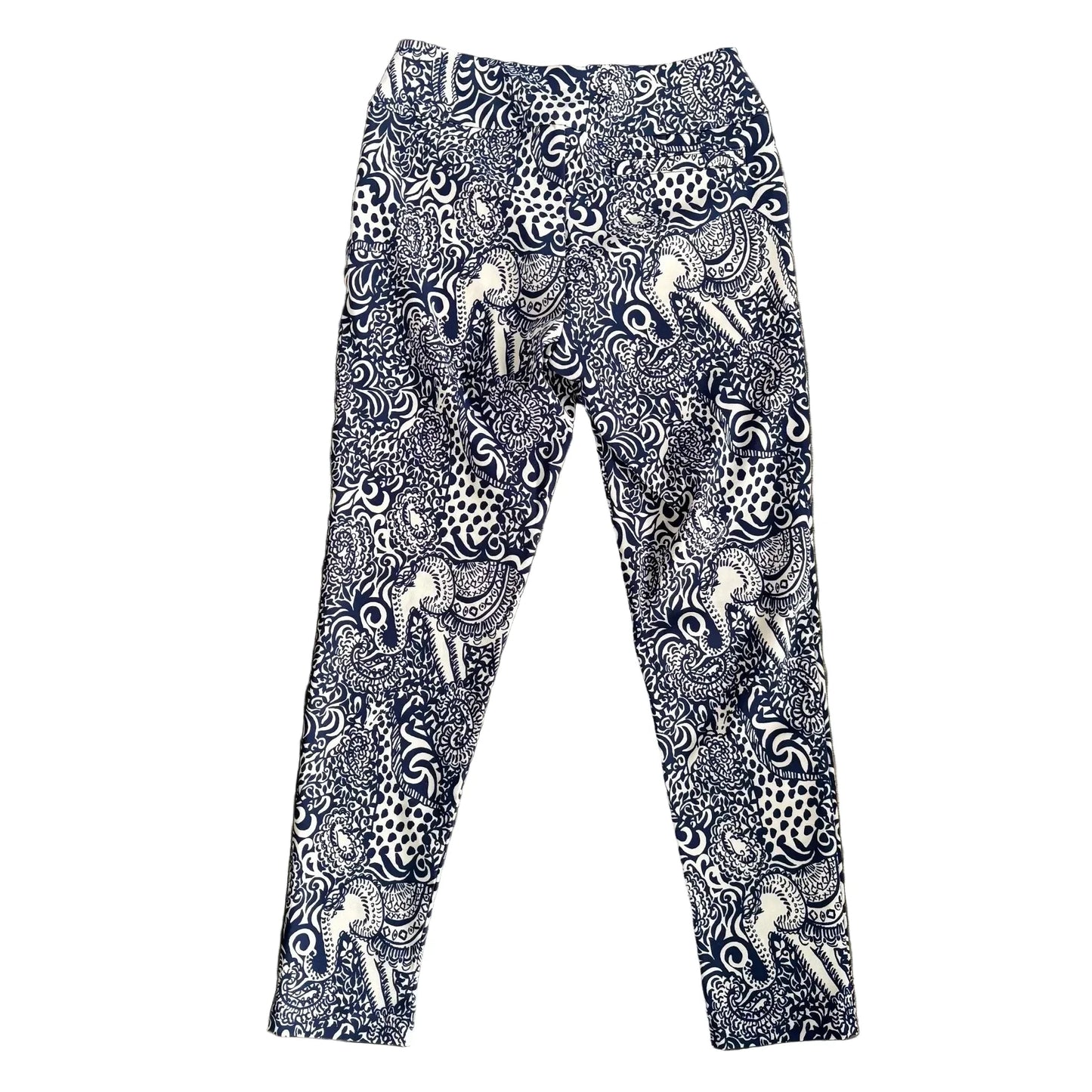 Pants Designer By Lilly Pulitzer In Blue & White, Size: 4