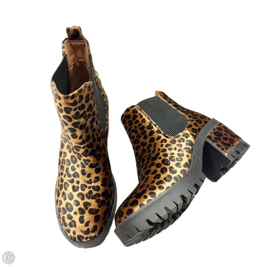 Boots Ankle Heels By Seven 7 In Leopard Print, Size: 6