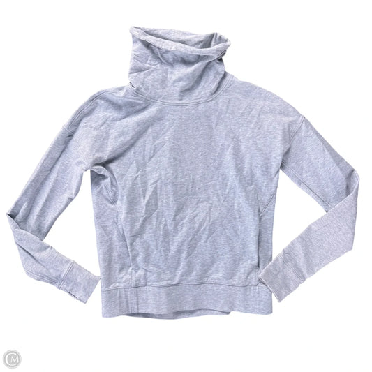 Athletic Top Long Sleeve Collar By Lululemon In Grey, Size: S