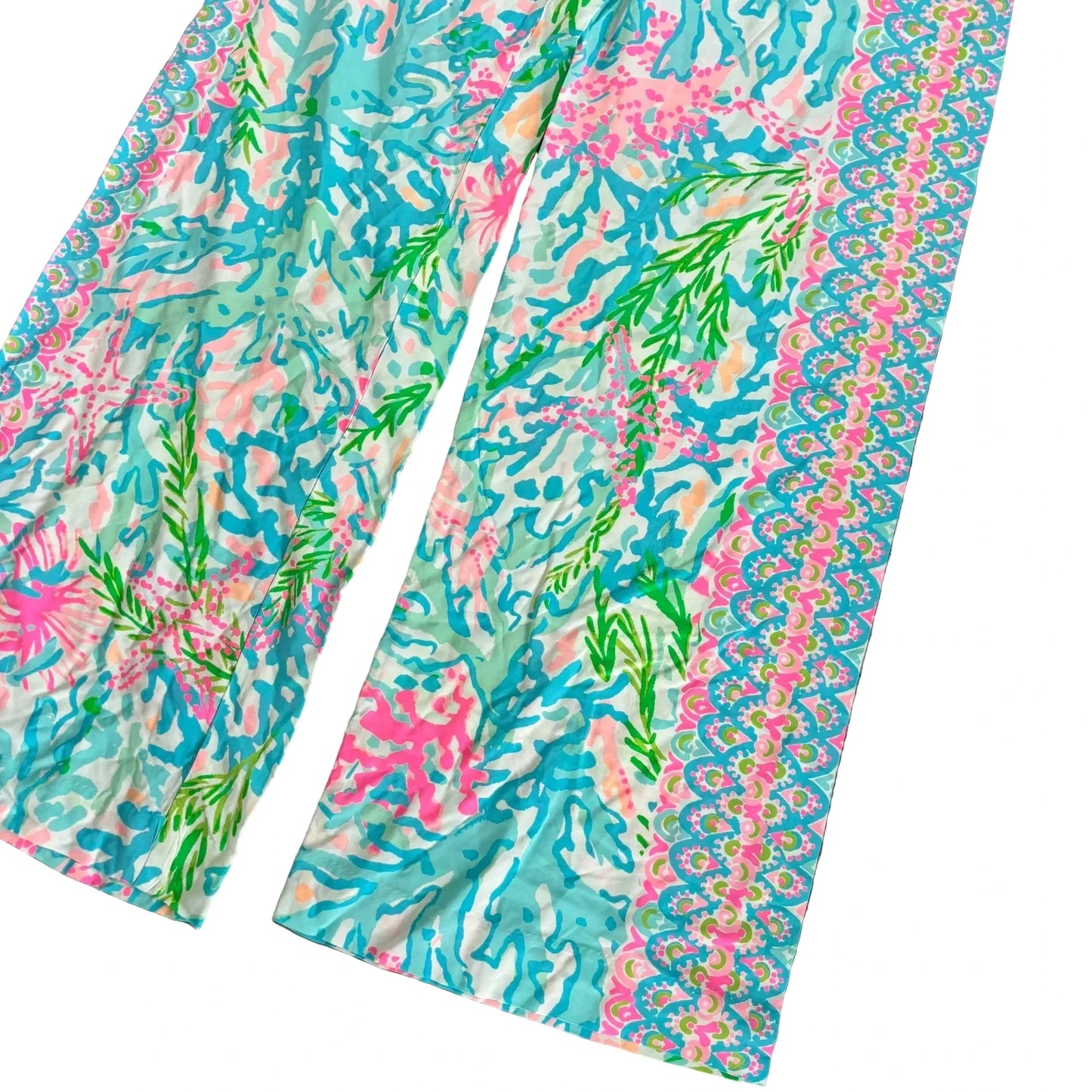 Pants Designer By Lilly Pulitzer In Blue & Pink, Size: M