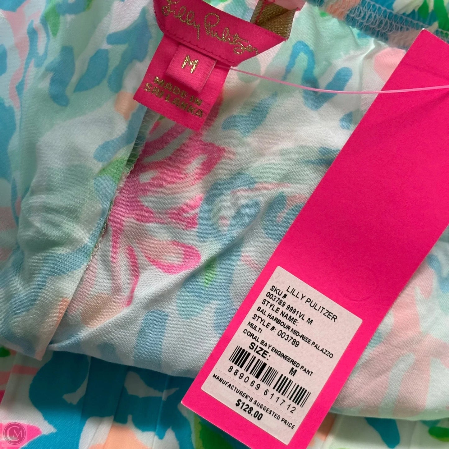 Pants Designer By Lilly Pulitzer In Blue & Pink, Size: M