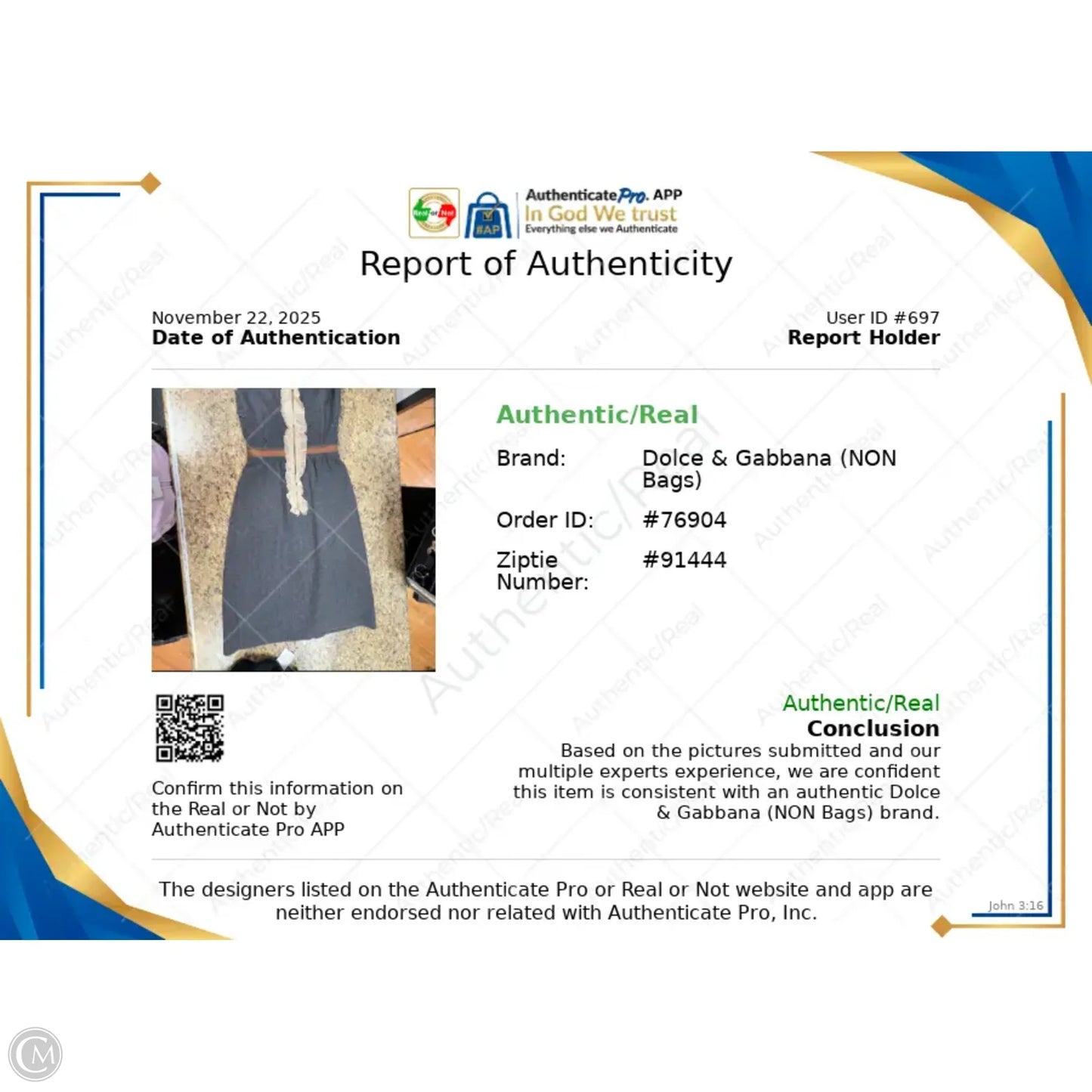 Dress Luxury Designer By Dolce And Gabbana In Grey, Size: Xs