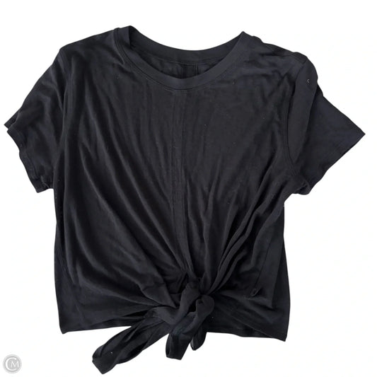 Athletic Top Short Sleeve By Lululemon In Black, Size: S