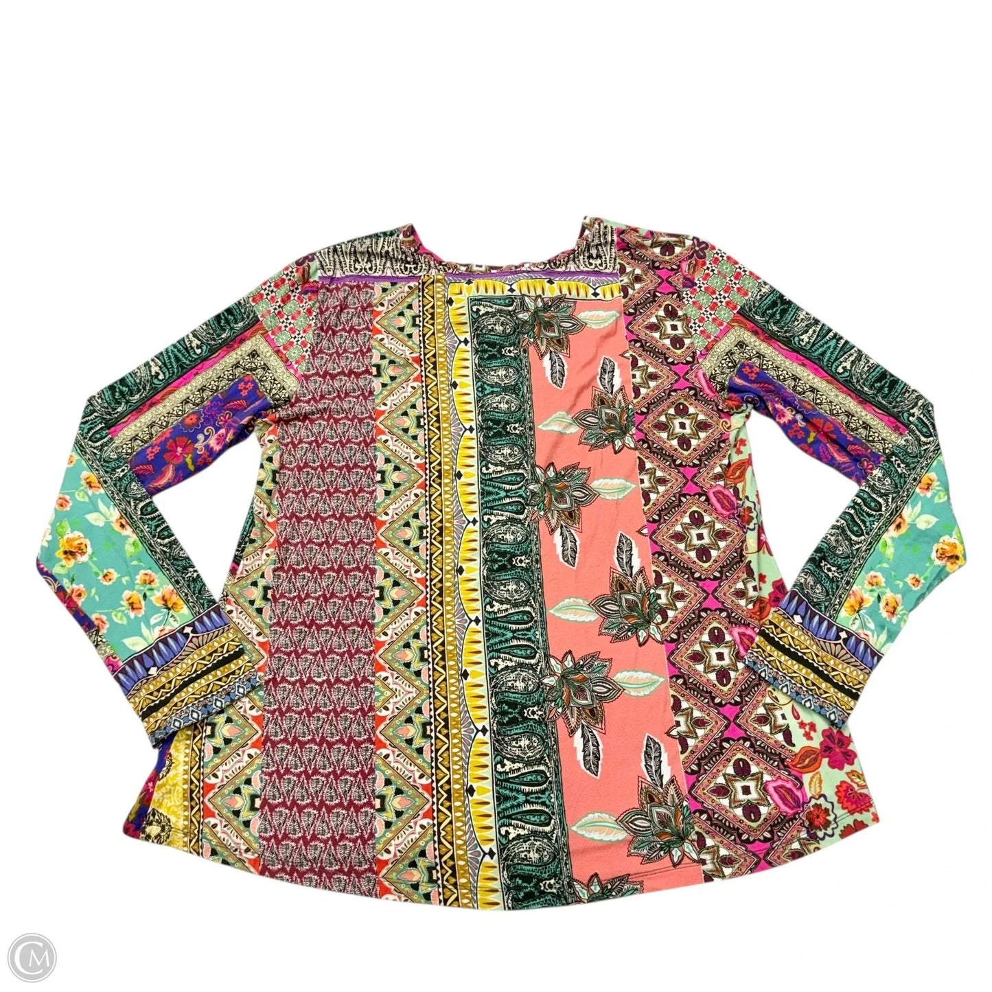 Top Long Sleeve By Johnny Was In Multi-colored, Size: S
