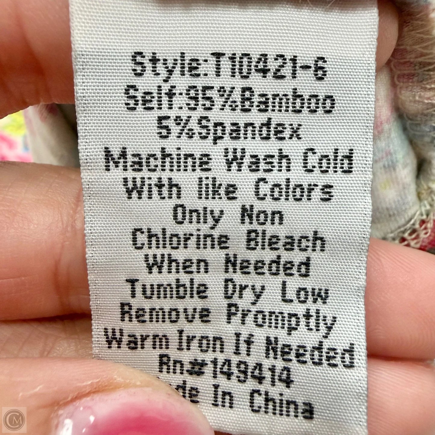 Top Short Sleeve By Johnny Was In Multi-colored, Size: S