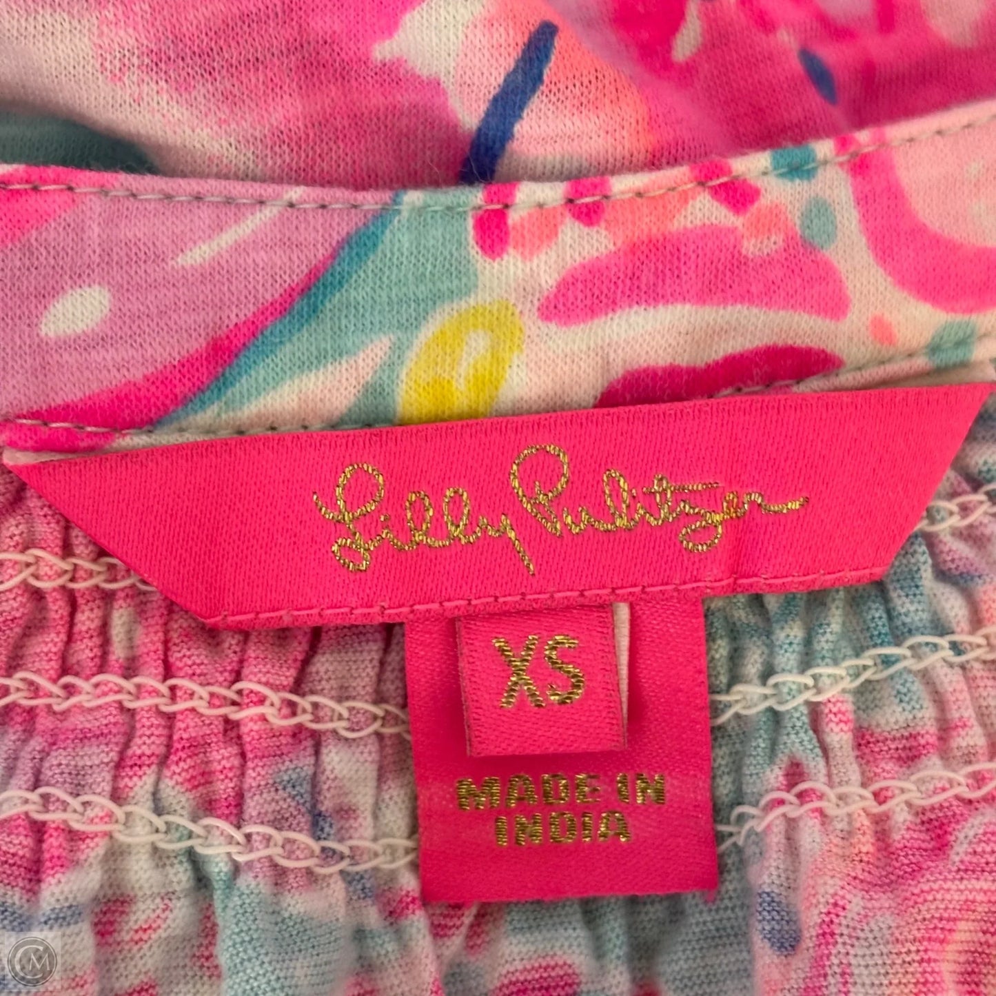 Top Sleeveless Designer By Lilly Pulitzer In Blue & Pink, Size: Xs