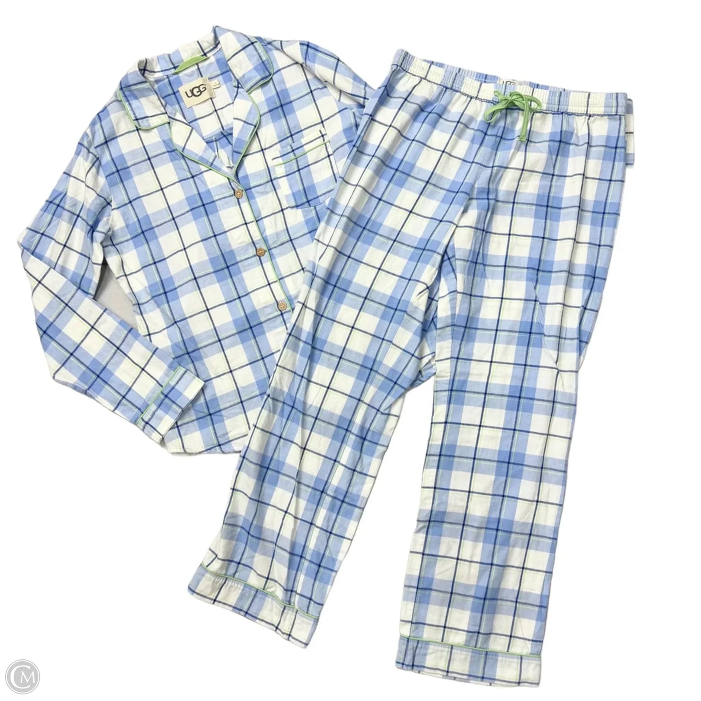 Lounge Set Designer By Ugg In Plaid Pattern, Size: L