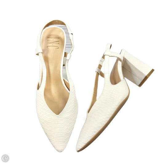 Shoes Heels Kitten By Inc In White, Size: 6