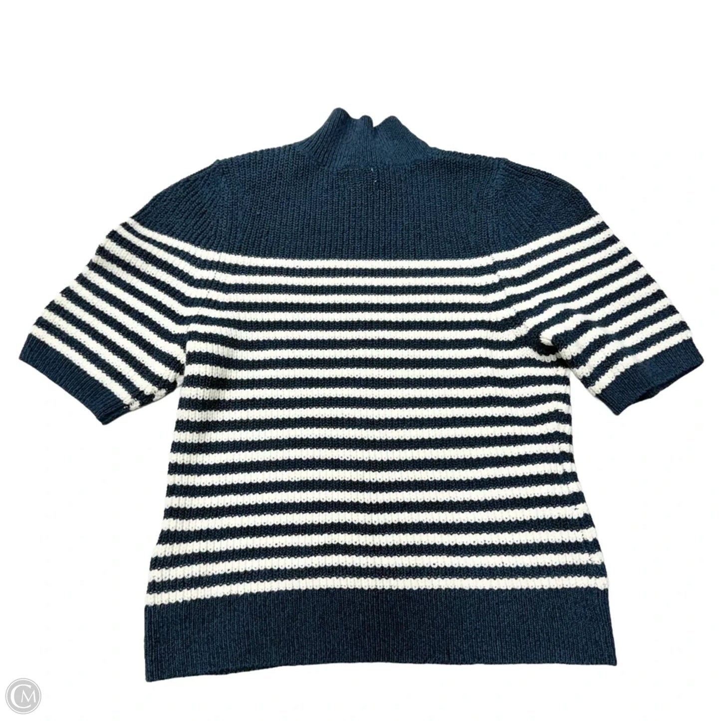 Sweater Short Sleeve By Maeve In Blue & White, Size: S