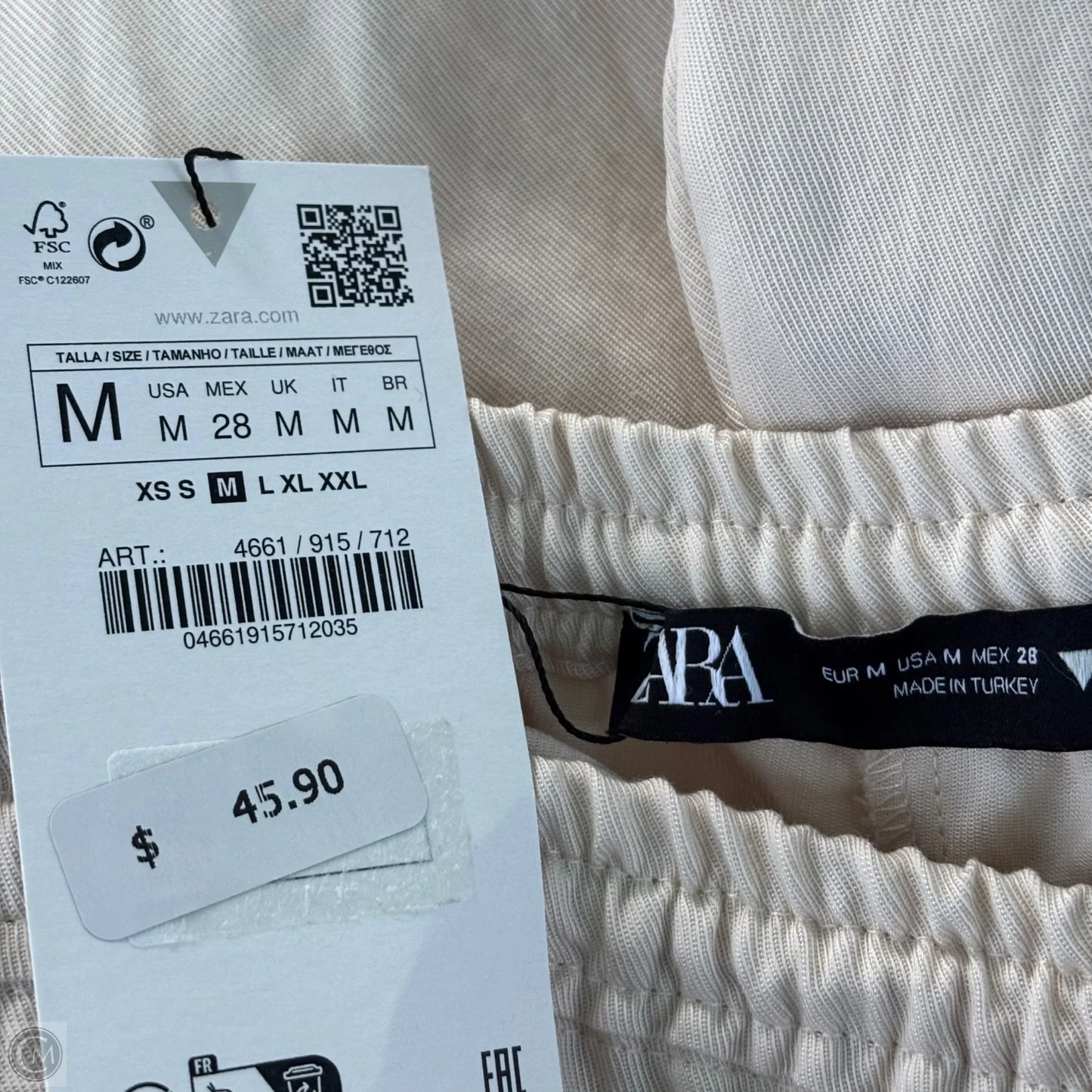 Pants Wide Leg By Zara In Tan, Size: M