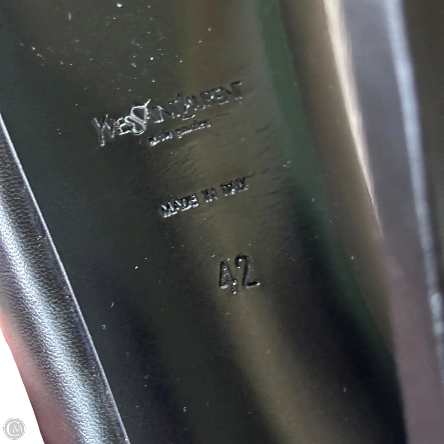 Shoes Luxury Designer By Yves Saint Laurent In Black, Size: 12