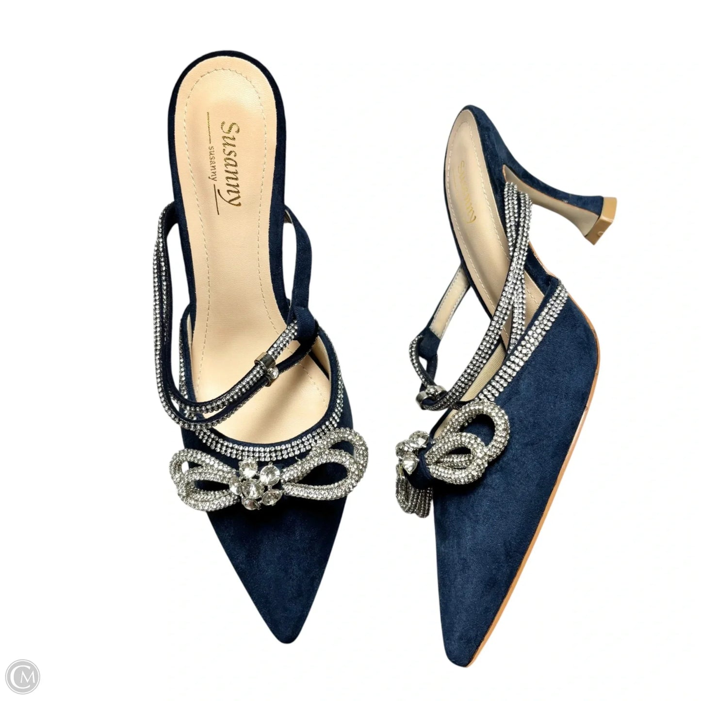 Shoes Heels Kitten By Suzanny In Blue, Size: 6