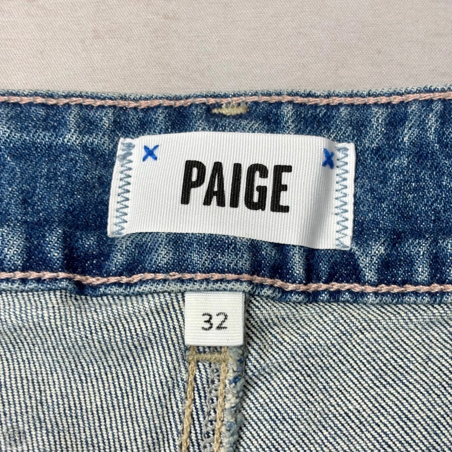 Jeans Flared By Paige In Blue Denim, Size: 14