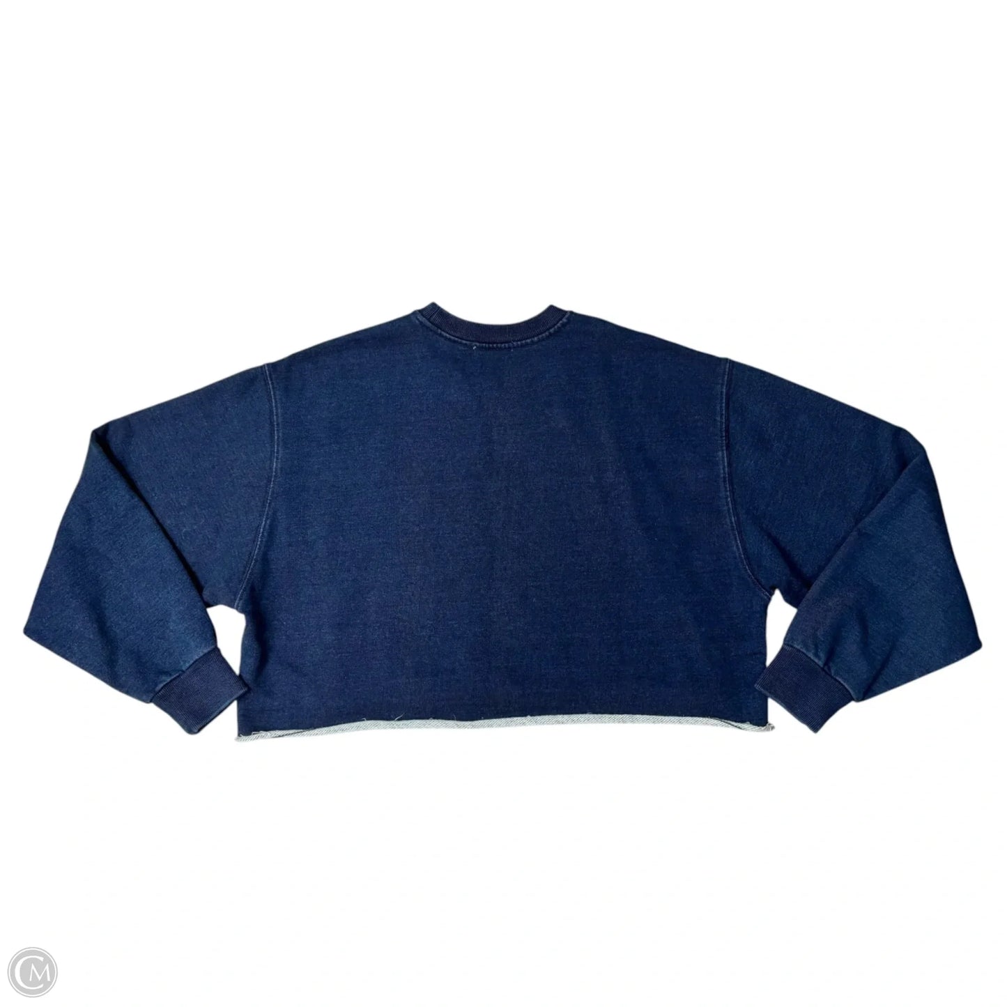Sweatshirt Crewneck By Good American In Blue, Size: Xs