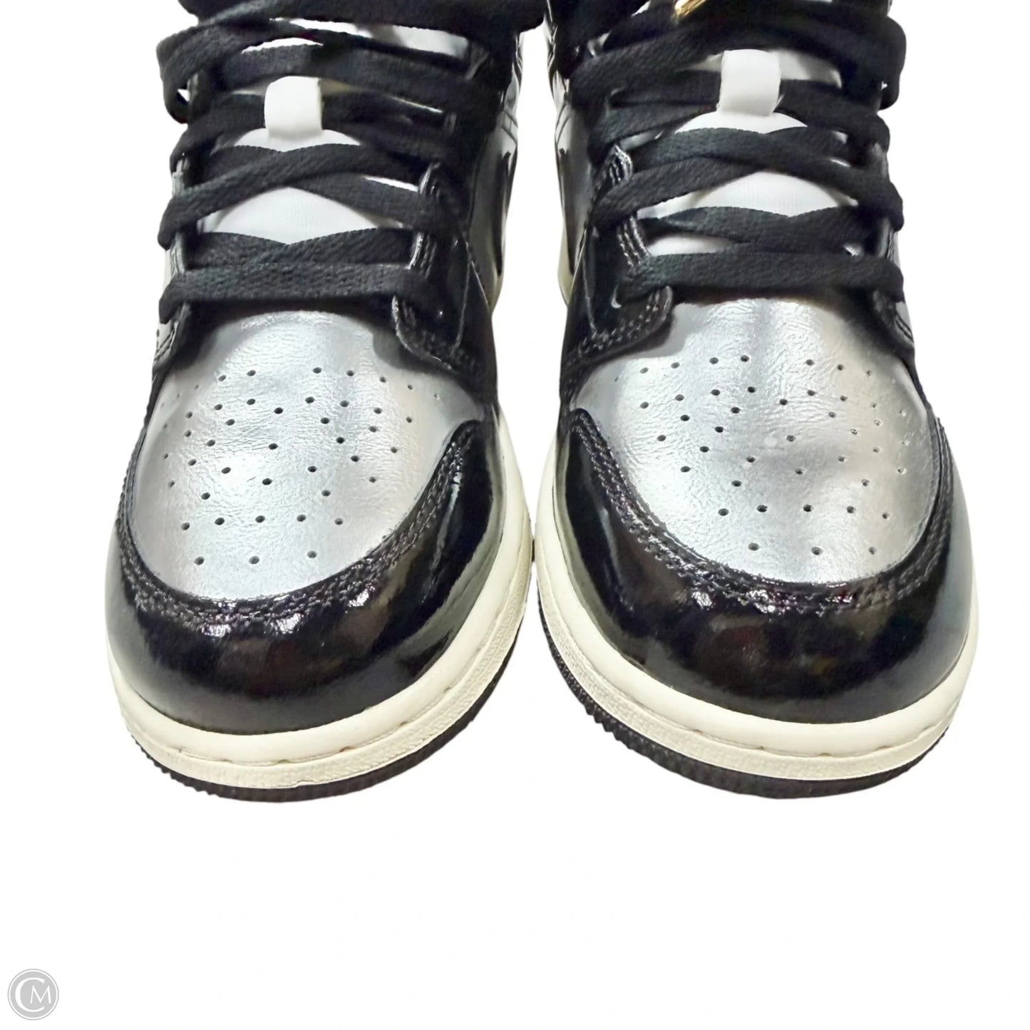 Shoes Luxury Designer By Jordan In Silver, Size: 8