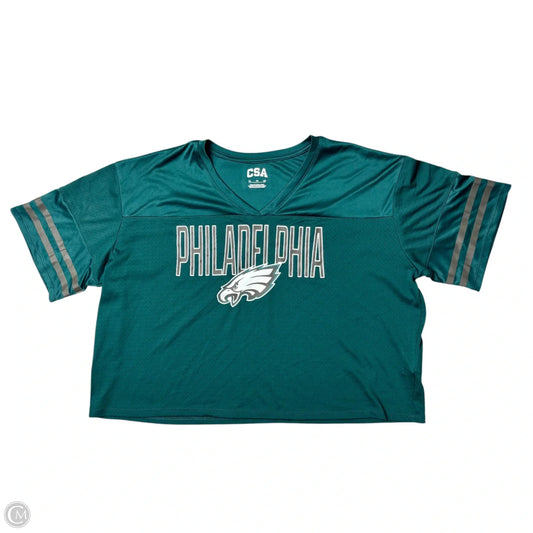 Top Short Sleeve By Csa In Green, Size: Xl
