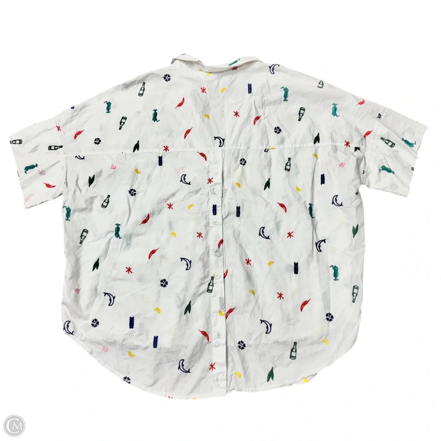 Top Short Sleeve By Madewell In White, Size: L