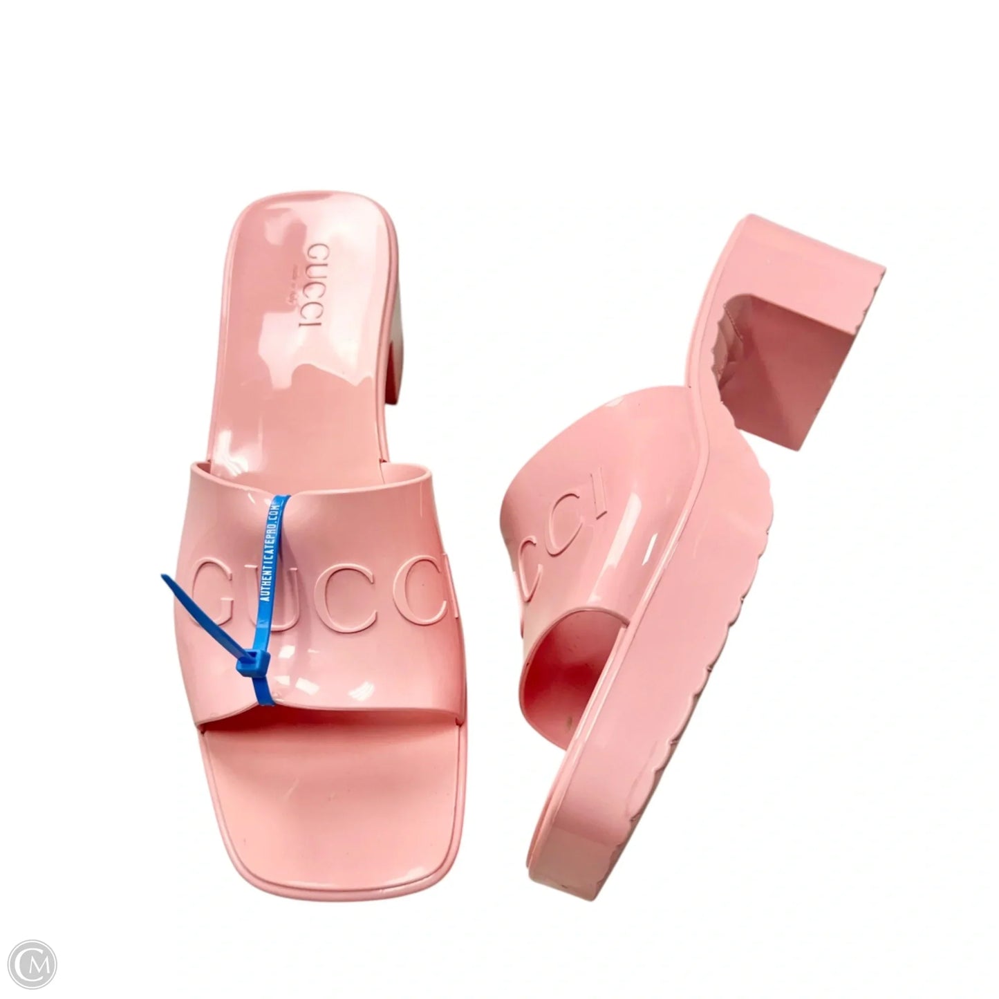 Shoes Luxury Designer By Gucci In Pink, Size: 10.5