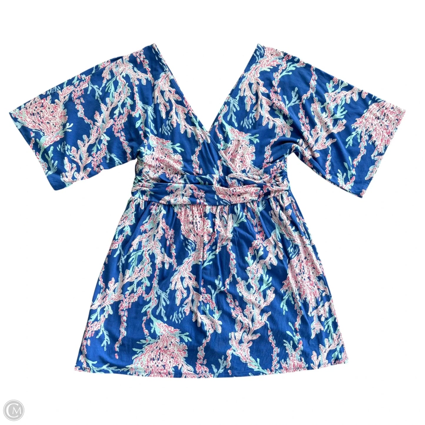Dress Designer By Lilly Pulitzer In Blue & White, Size: L