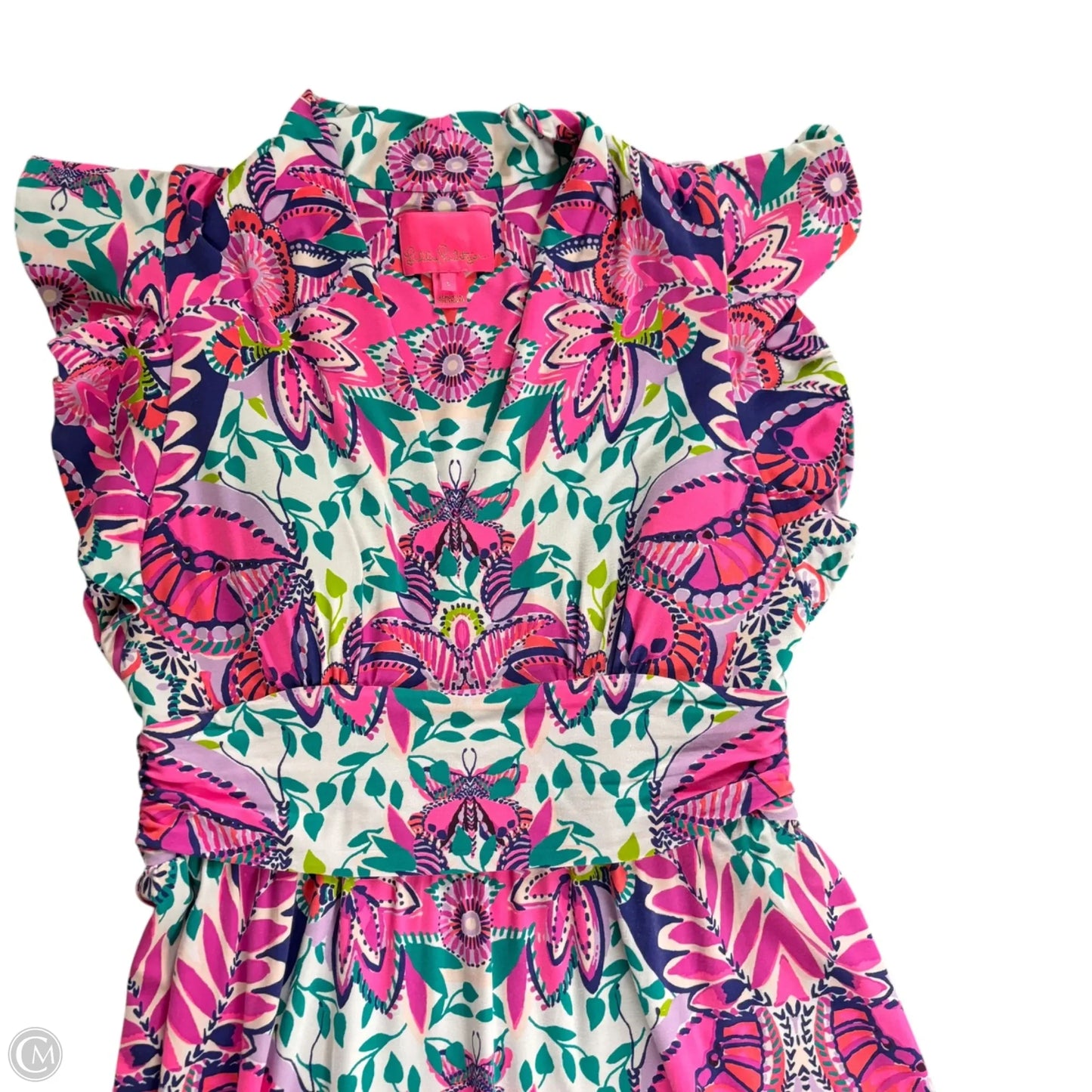 Dress Designer By Lilly Pulitzer In Pink & Purple, Size: L