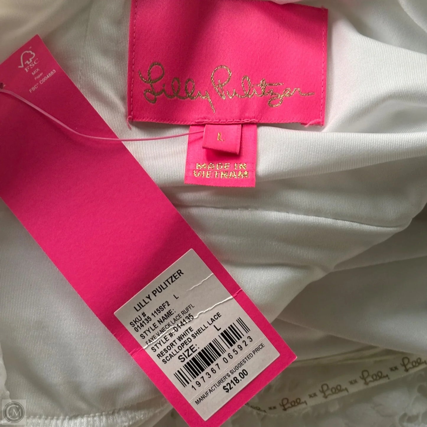 Dress Designer By Lilly Pulitzer In White, Size: L