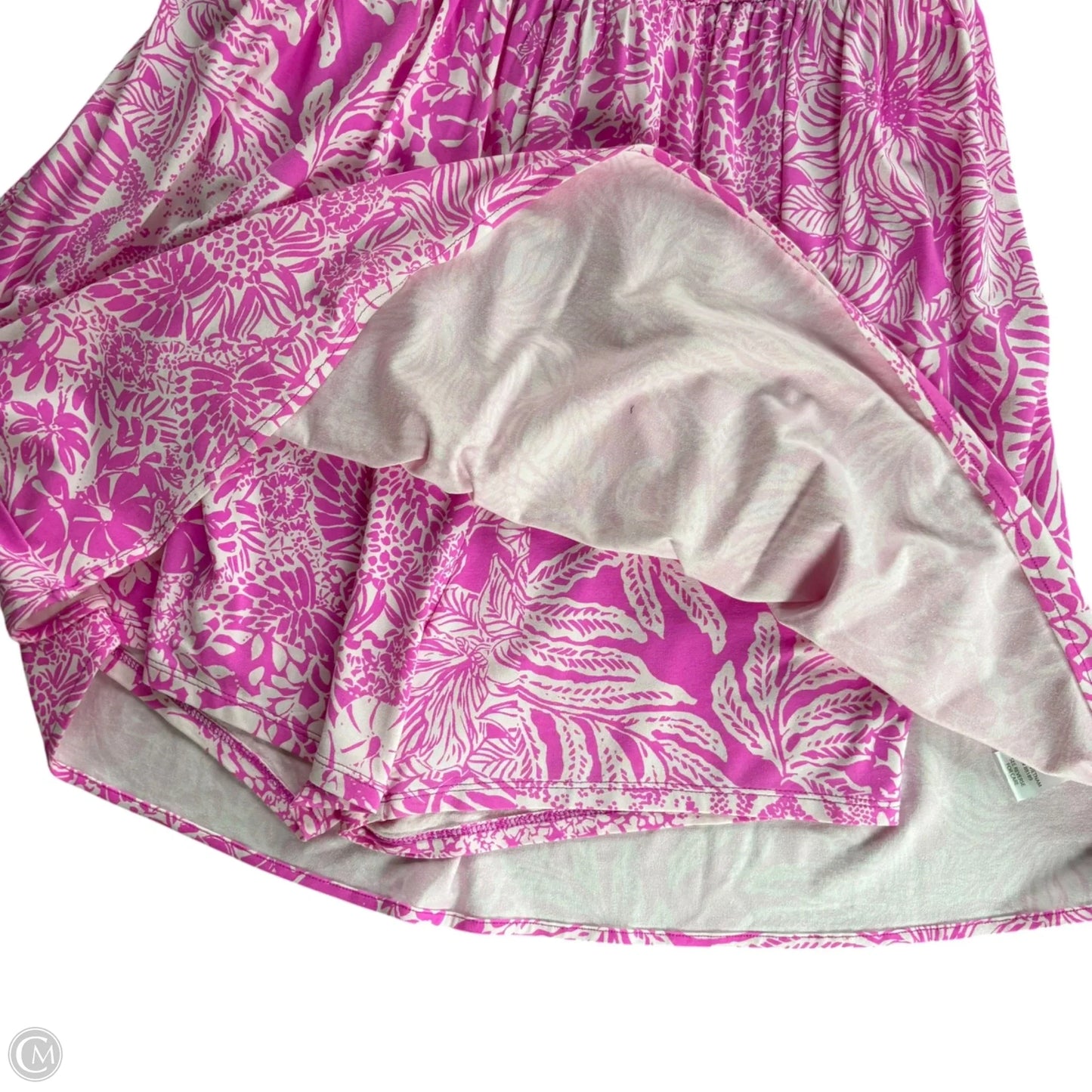Dress Designer By Lilly Pulitzer In Pink & White, Size: L