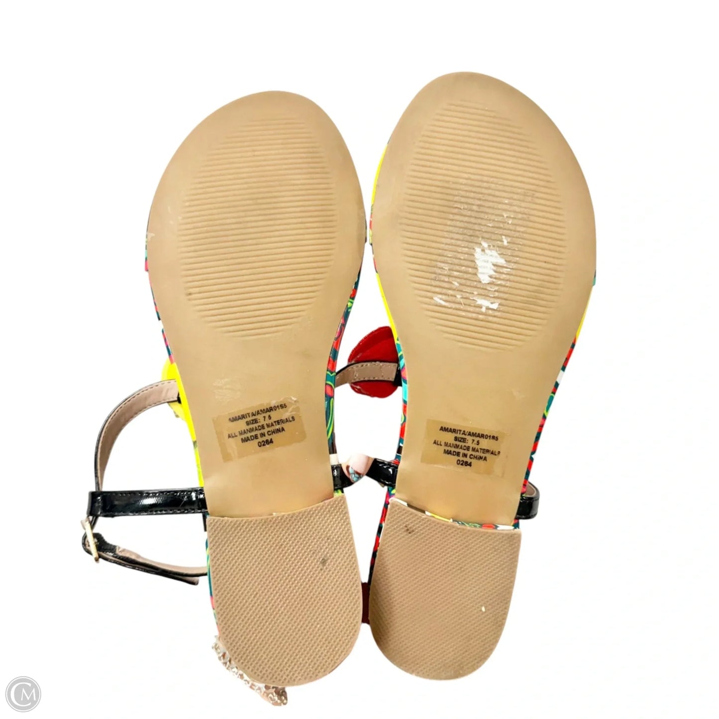 Sandals Flats By Betsey Johnson In Green, Size: 7.5