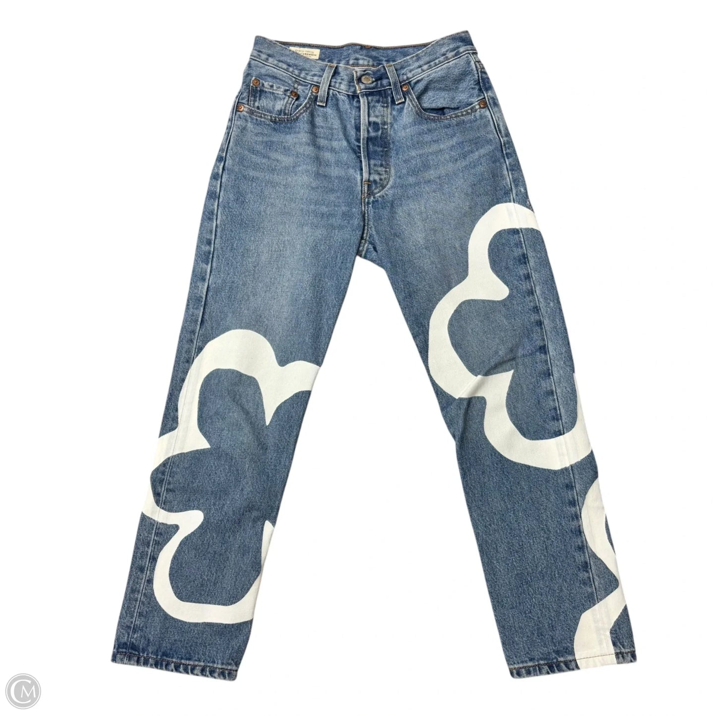 Jeans Straight By Levis In Blue Denim, Size: 0