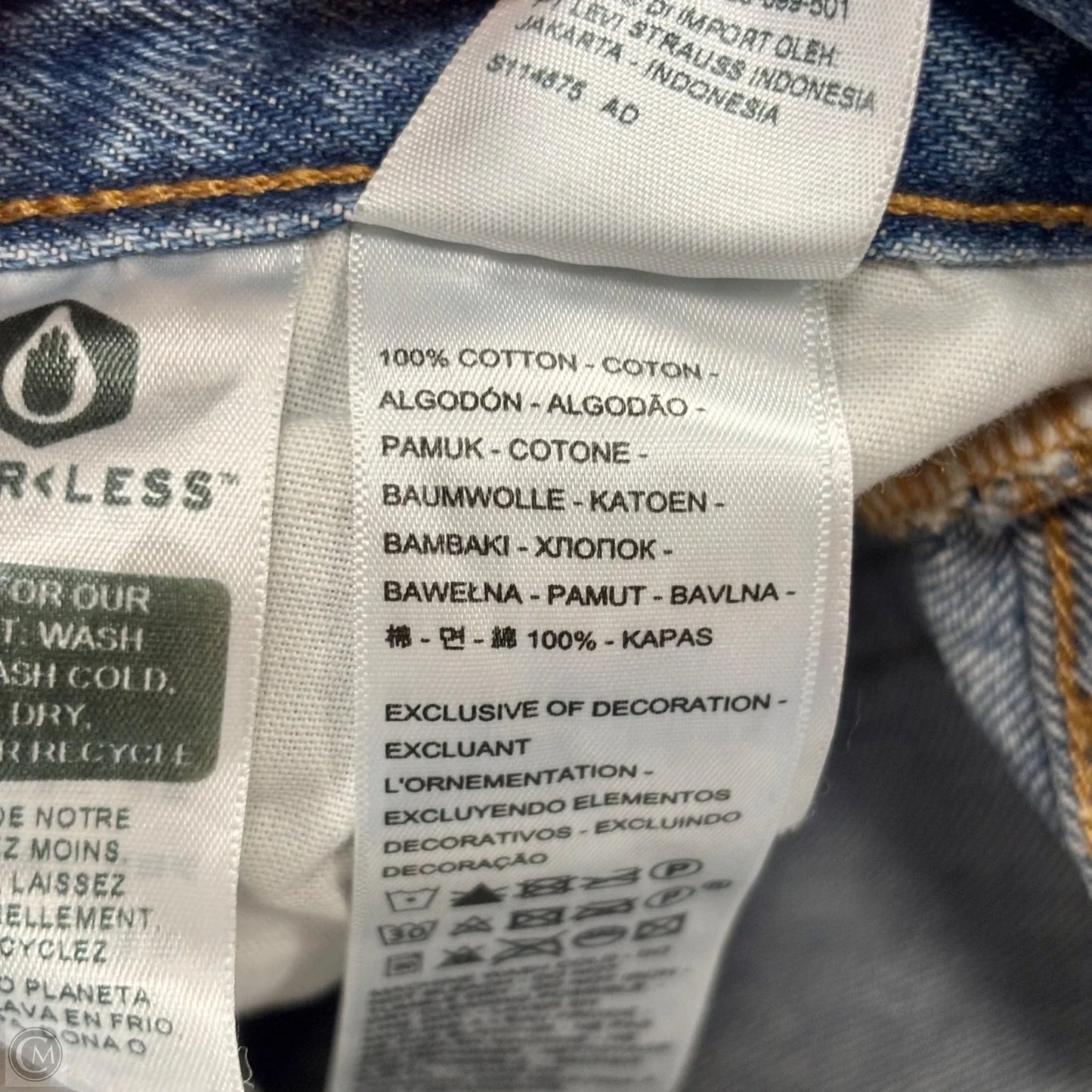 Jeans Straight By Levis In Blue Denim, Size: 0