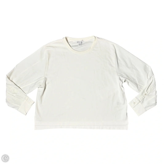 Athletic Top Long Sleeve Crewneck By Athleta In White, Size: Xl
