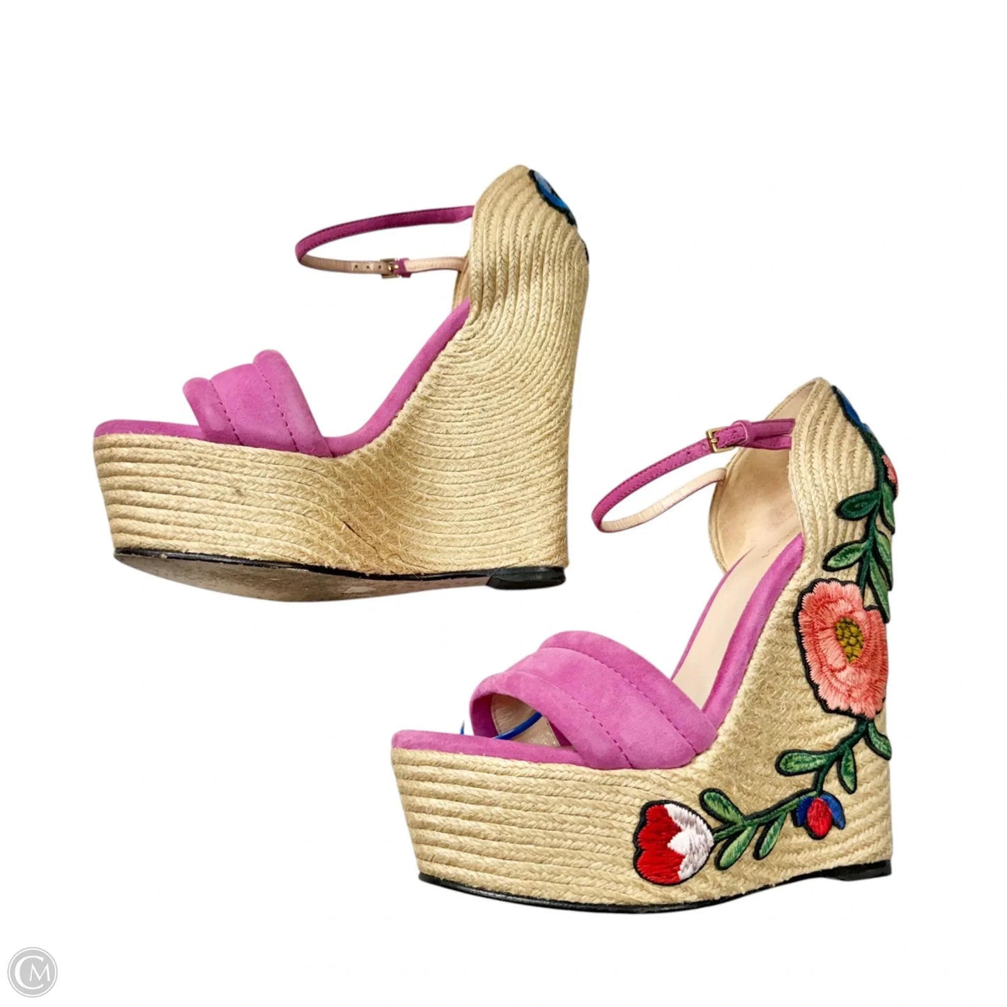 Shoes Luxury Designer By Gucci In Pink, Size: 7