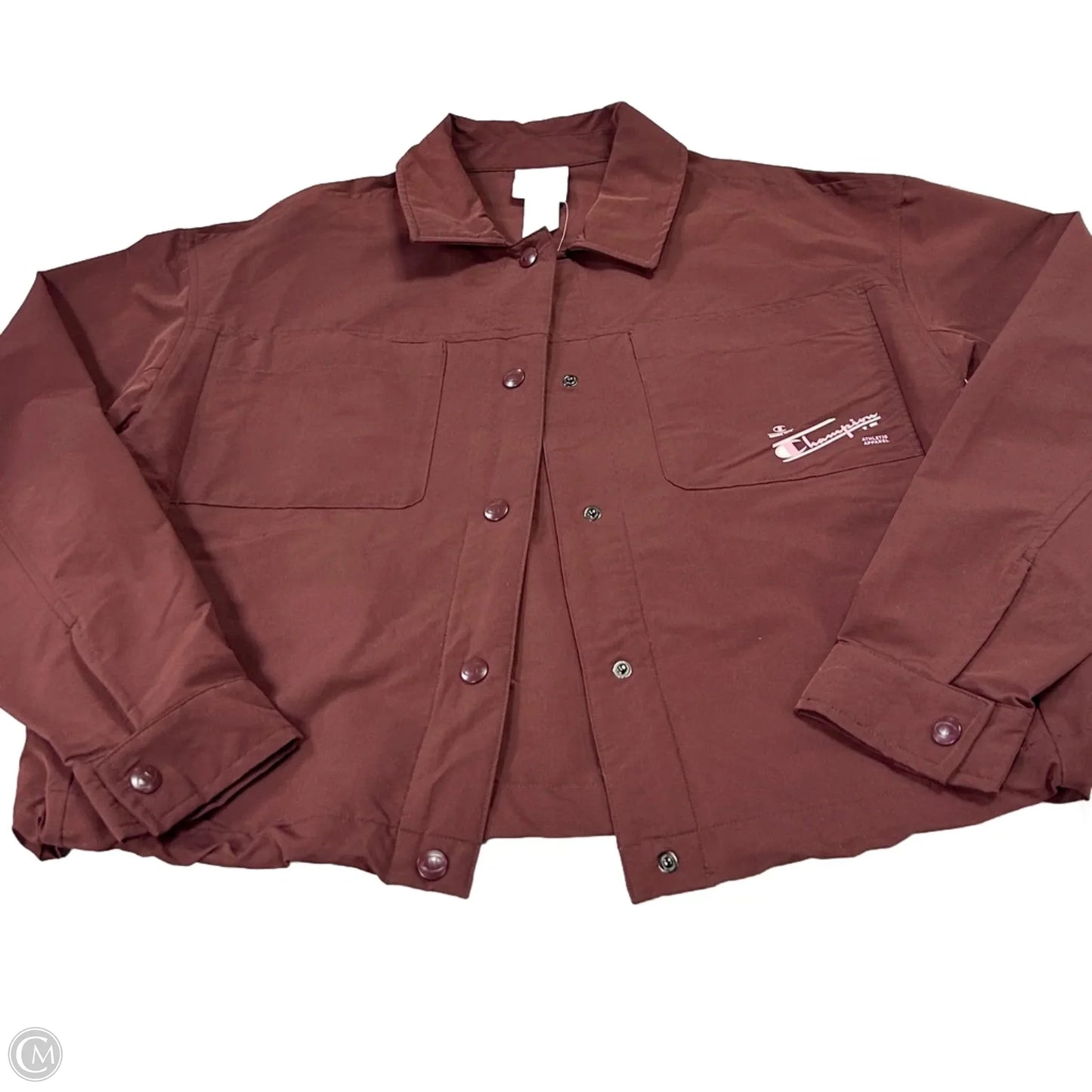 Athletic Jacket By Champion In Brown, Size: S