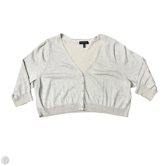 Cardigan By Eloquii In Silver, Size: 4x