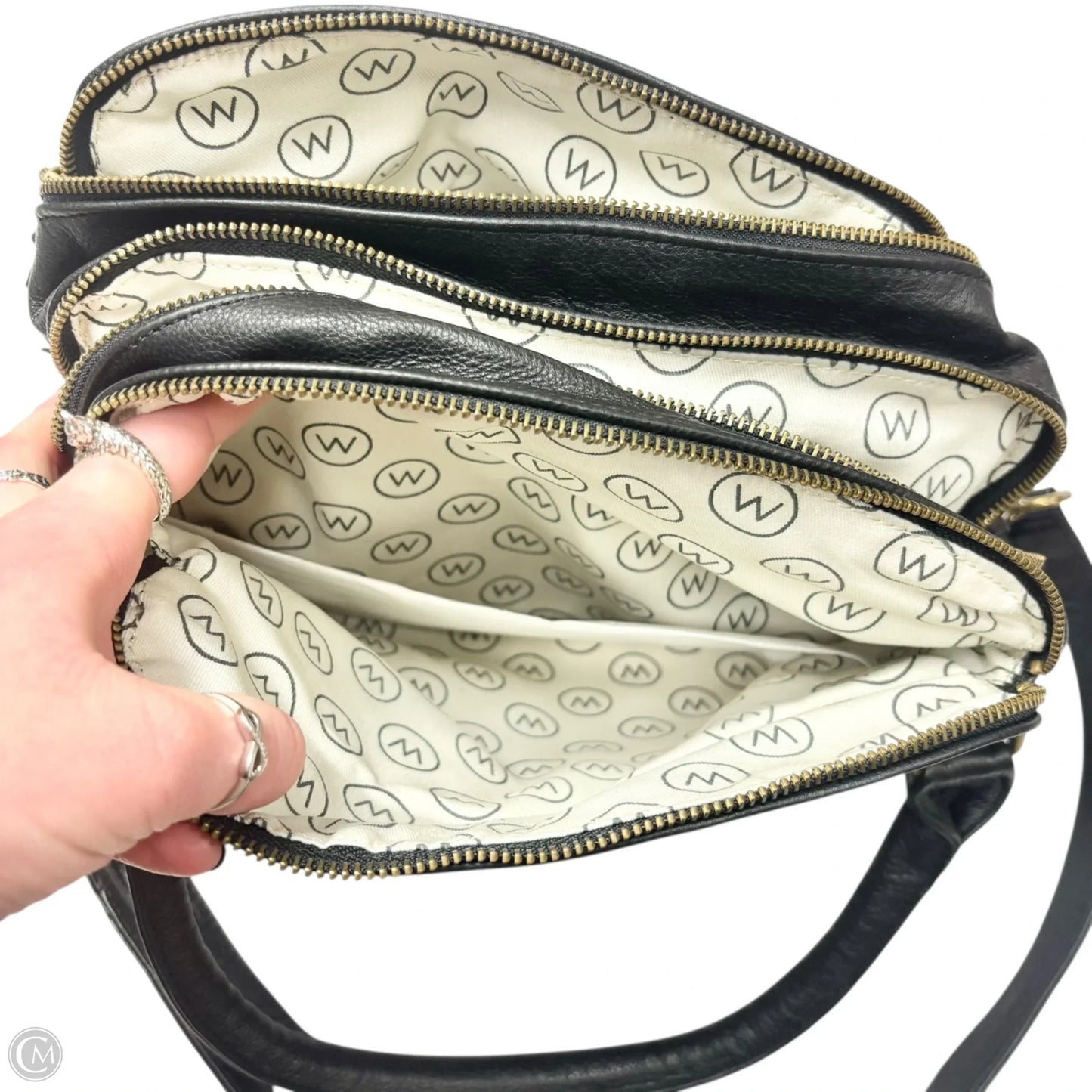 Handbag Leather By Wandererstravelco, Size: Medium