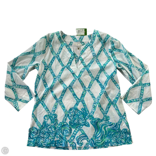 Top Long Sleeve Designer By Lilly Pulitzer In Nautical Print, Size: L