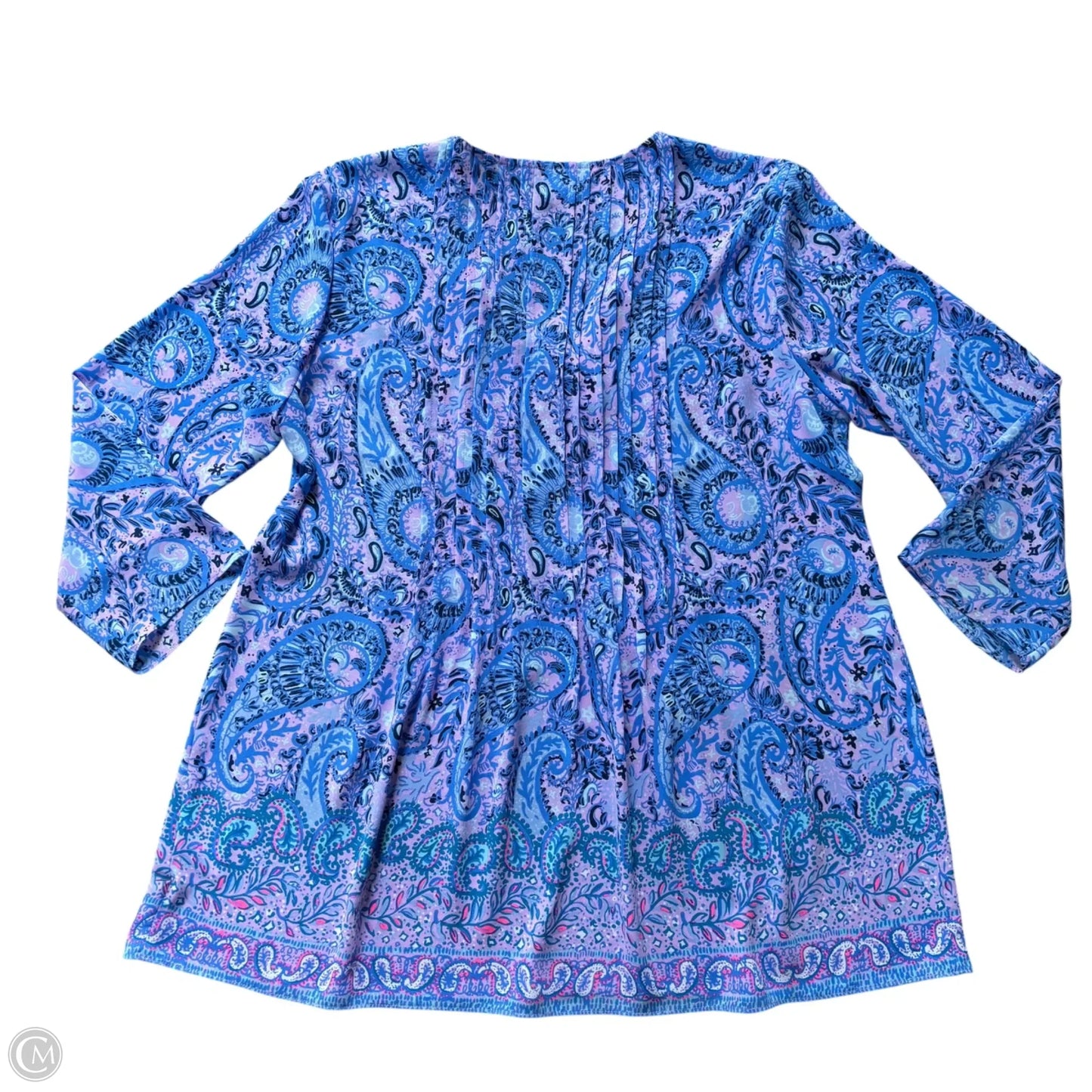 Top Long Sleeve Designer By Lilly Pulitzer In Blue, Size: M