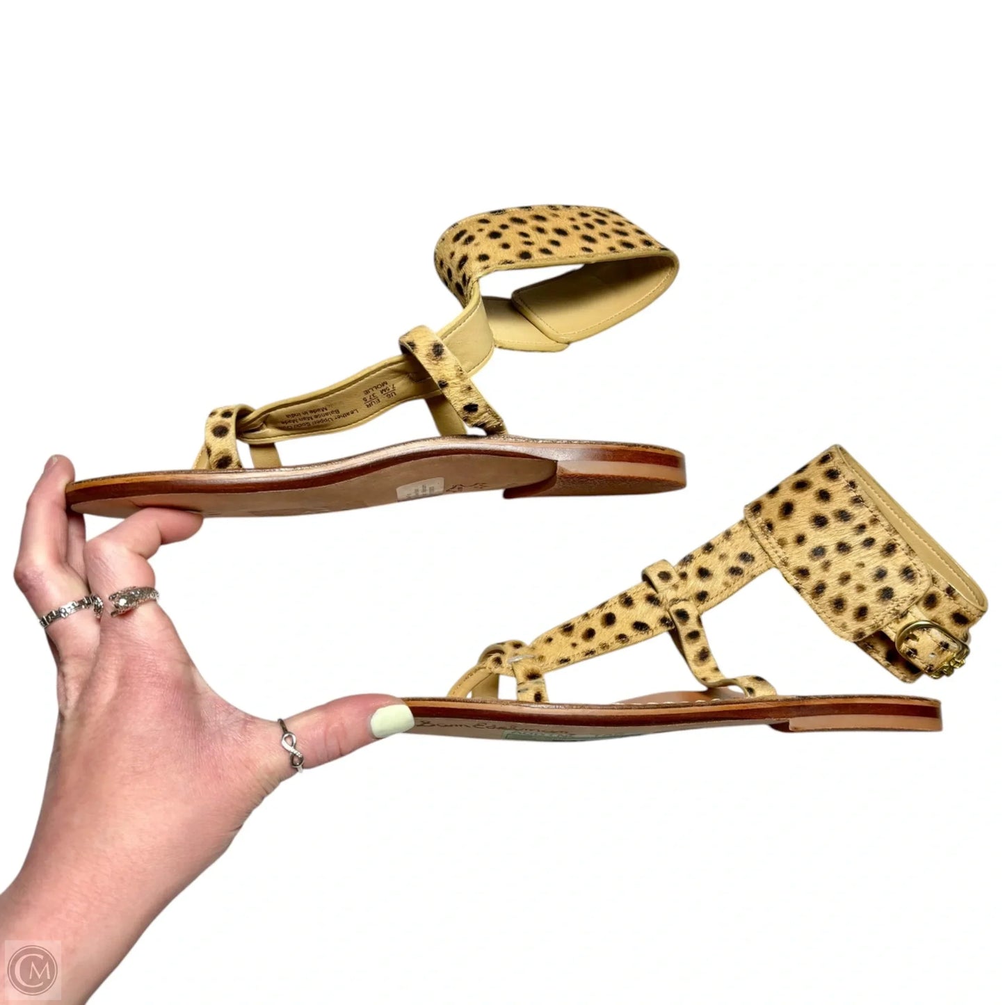 Sandals Flats By Sam Edelman In Animal Print, Size: 7.5