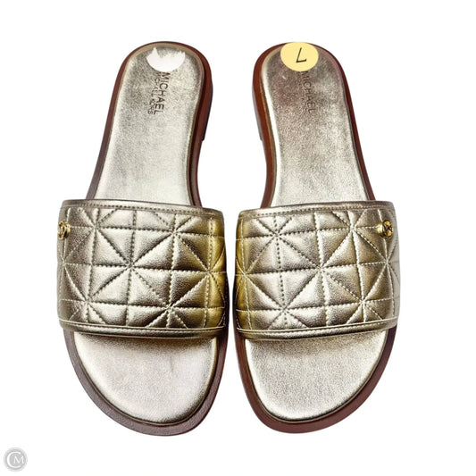 Sandals Flats By Michael By Michael Kors In Gold, Size: 7