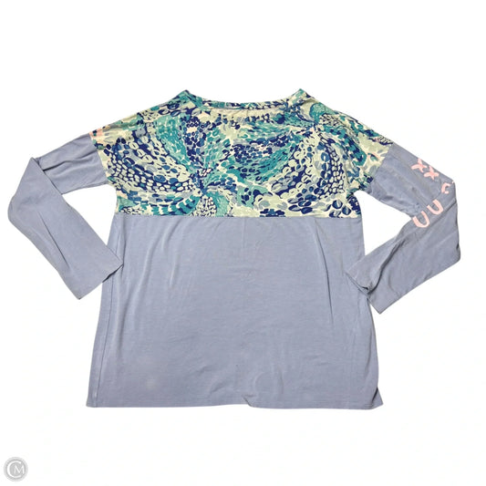 Top Long Sleeve Designer By Lilly Pulitzer In Blue, Size: L