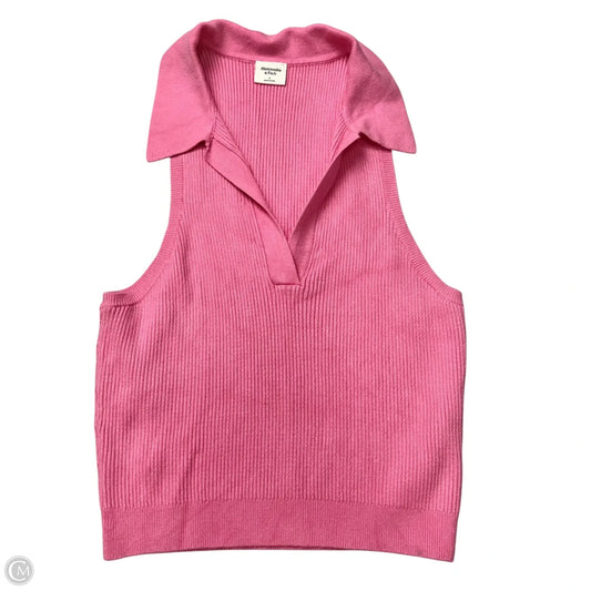 Top Sleeveless By Abercrombie And Fitch In Pink, Size: L