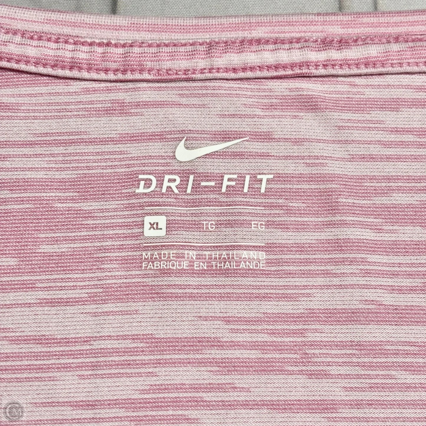 Athletic Top Short Sleeve By Nike Apparel In Pink, Size: Xl