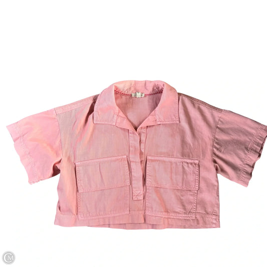 Top Short Sleeve By Pilcro In Pink, Size: Xxs