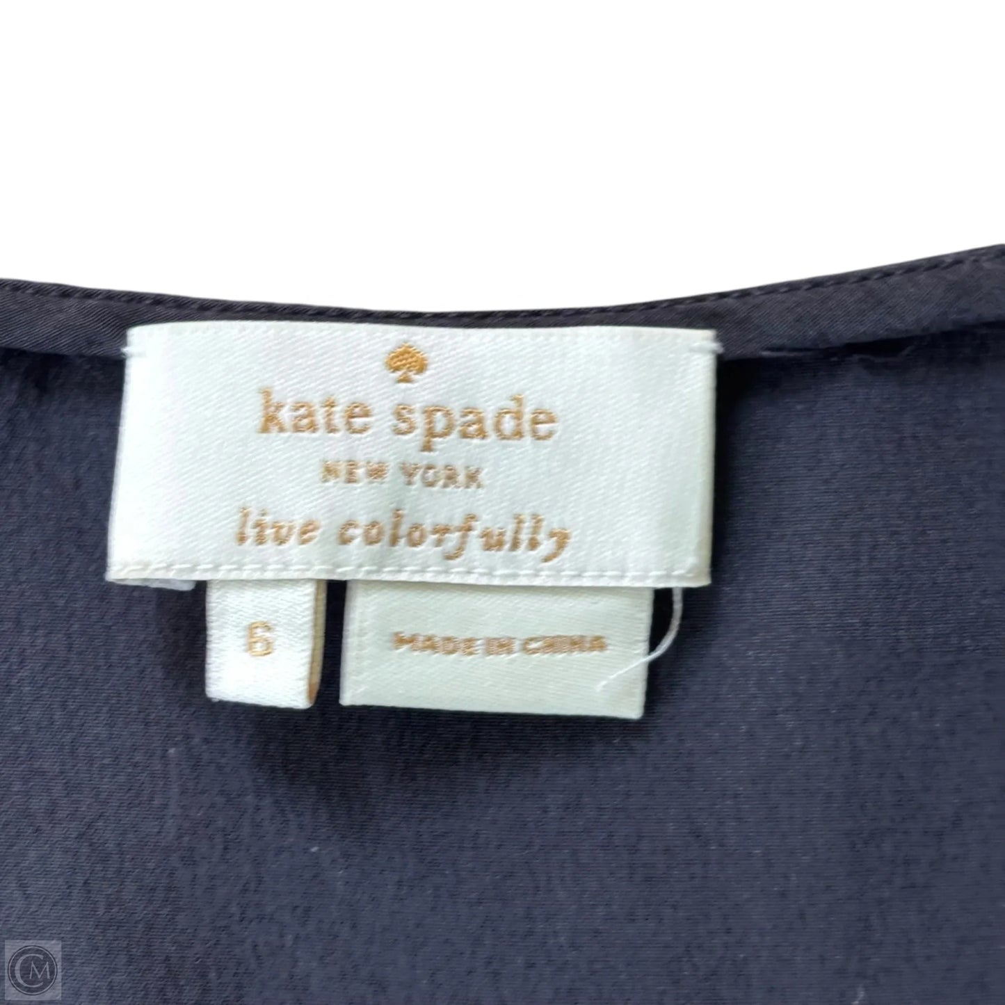 Top Sleeveless Designer By Kate Spade In Black, Size: S