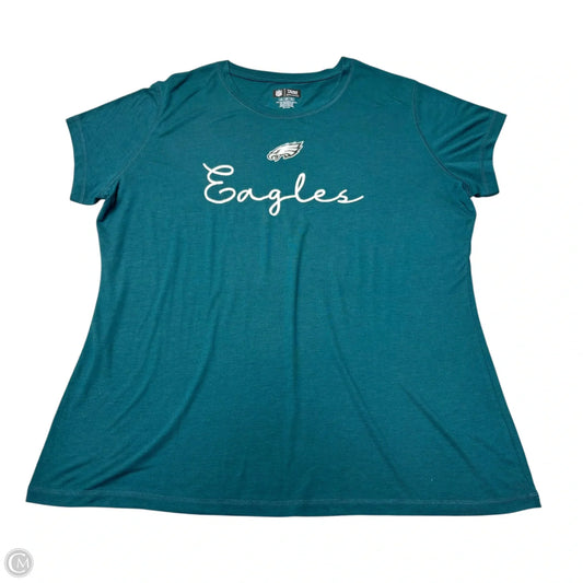 Top Short Sleeve By Nfl In Green, Size: 2x