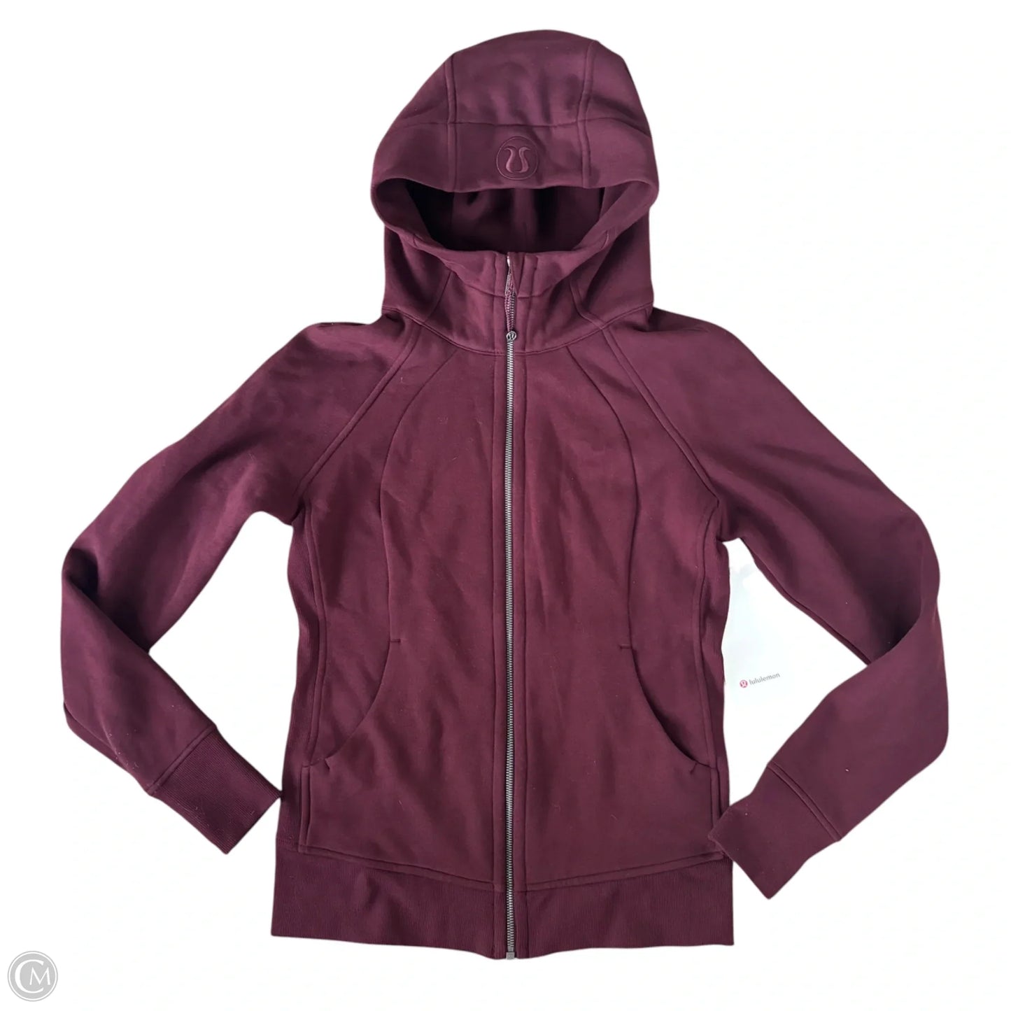 Athletic Sweatshirt Hoodie By Lululemon In Maroon, Size: M