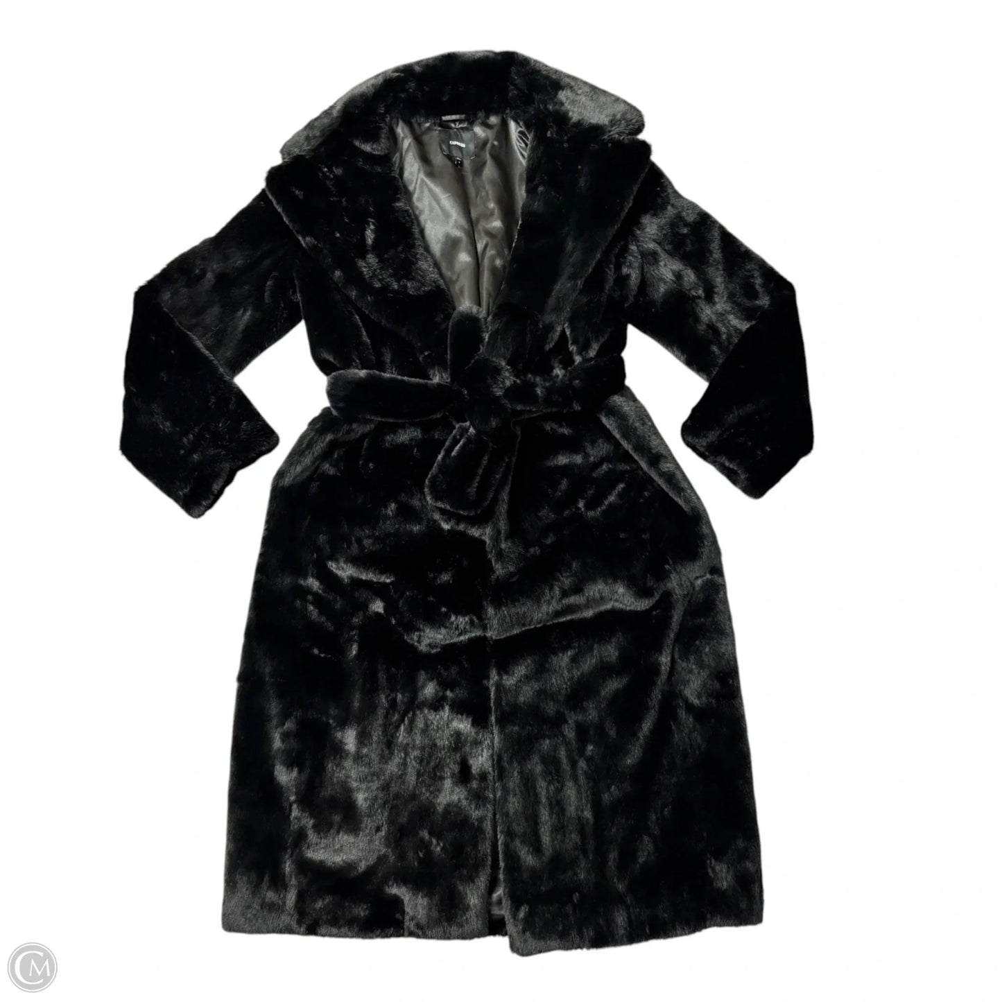 Coat Faux Fur & Sherpa By Express In Black, Size: M