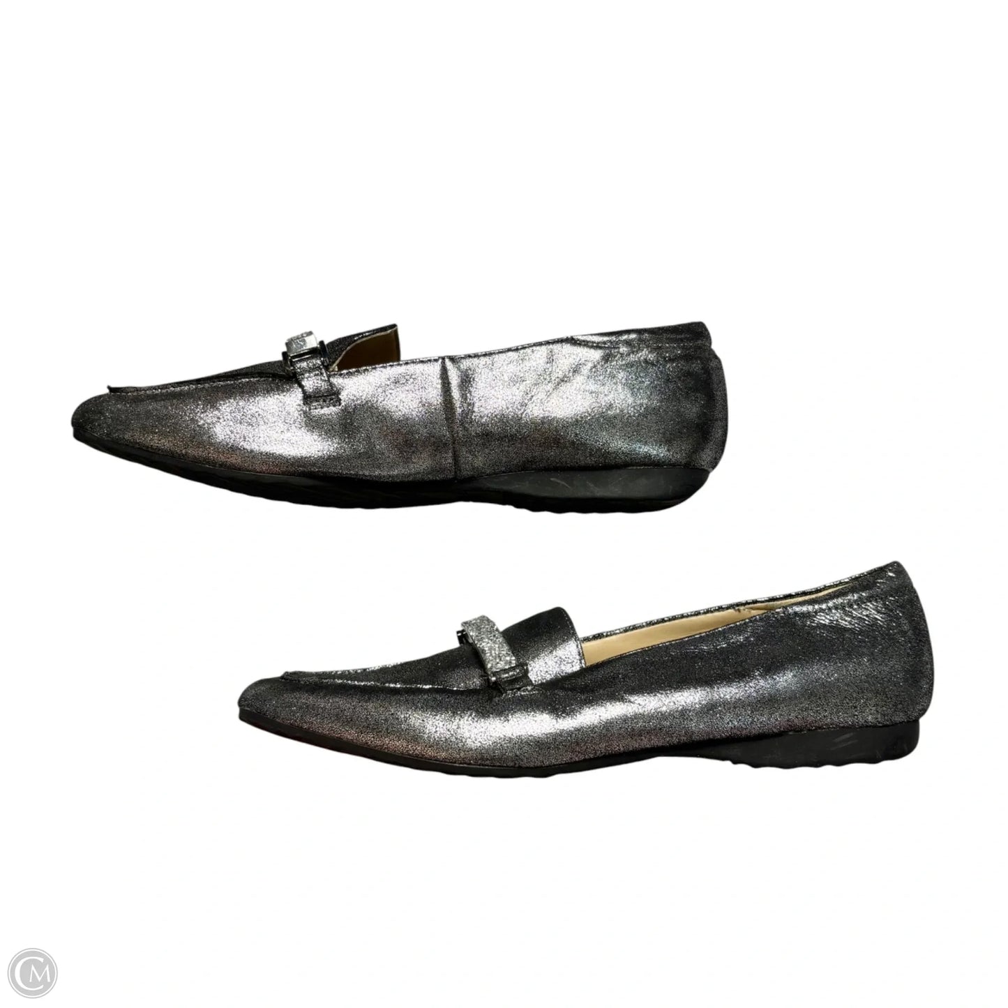 Shoes Designer By Karl Lagerfeld In Silver, Size: 8