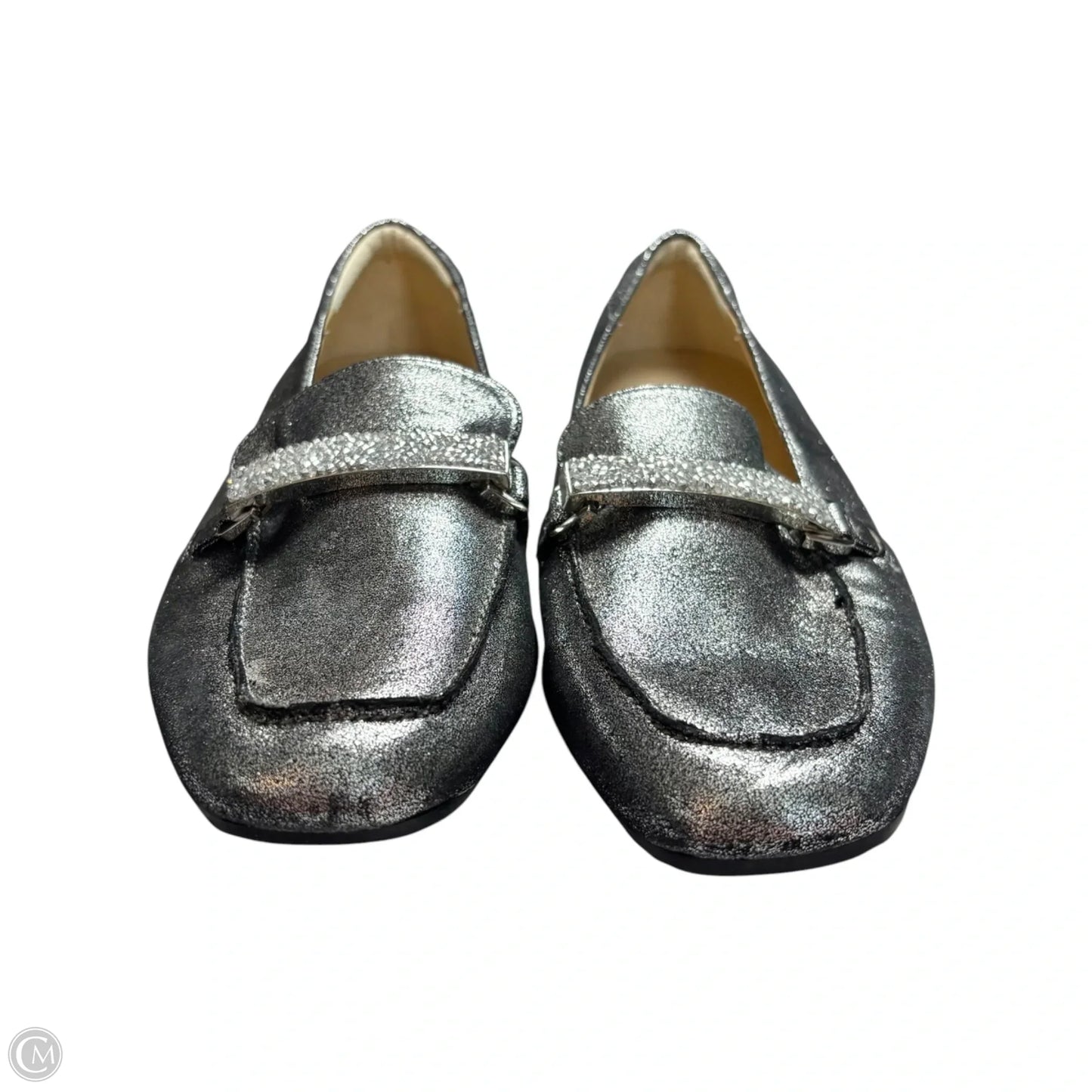 Shoes Designer By Karl Lagerfeld In Silver, Size: 8