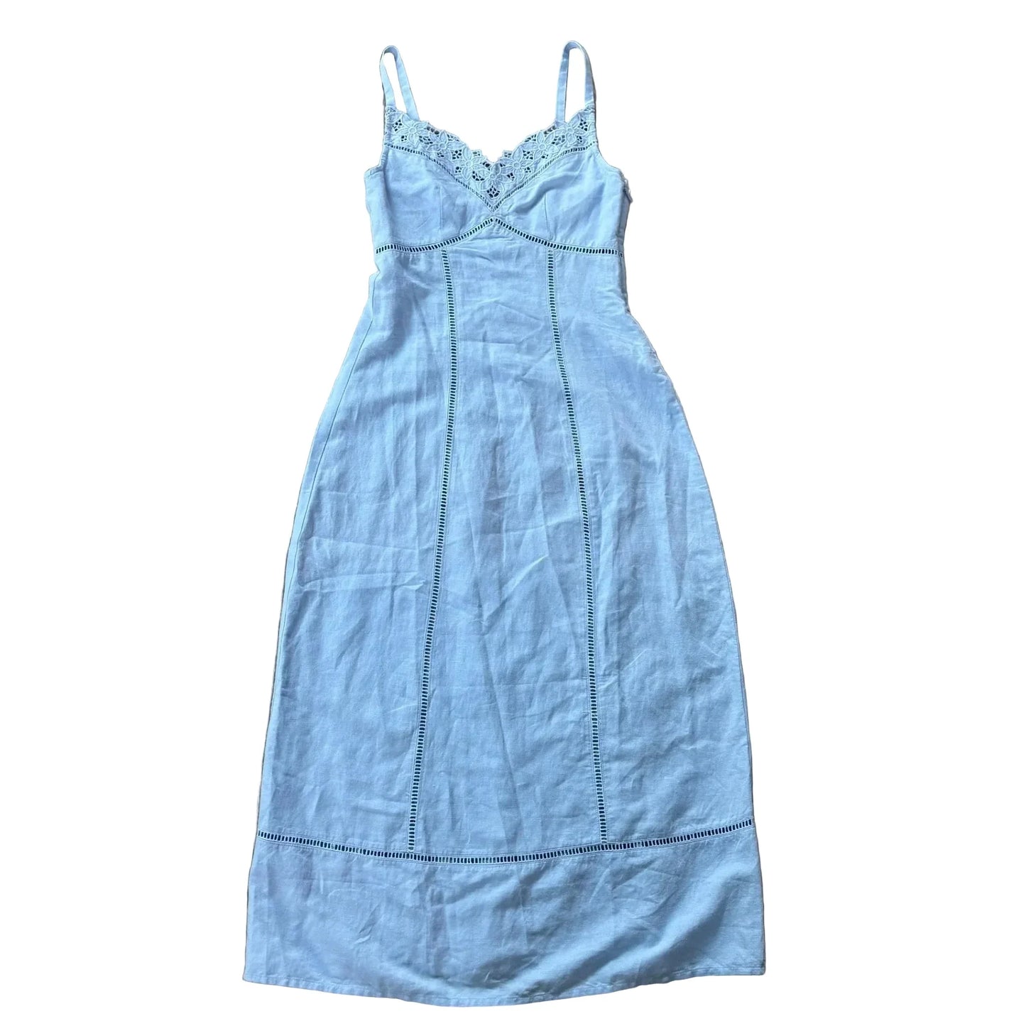 Dress Casual Midi By Madewell In Blue, Size: Xxs